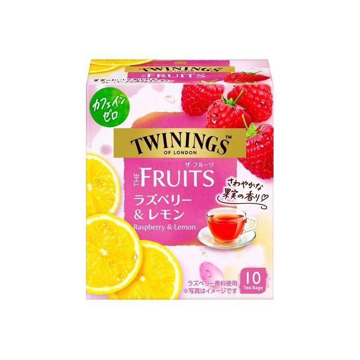 Kataoka x TWININGS THE FRUITS Caffeine-free Fruity Tea Bags (Raspberry and Lemon Flavor) 10 Bags