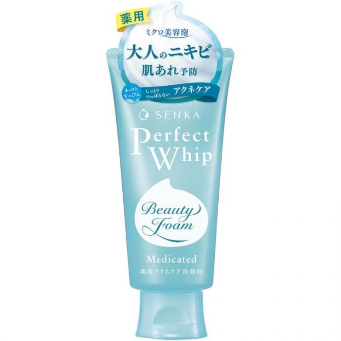 SHISEIDO SENKA Perfect Whip Natural Silk Moisturizing Anti-Acne Foam Cleanser (Fresh Herbal Floral Scent) 120g