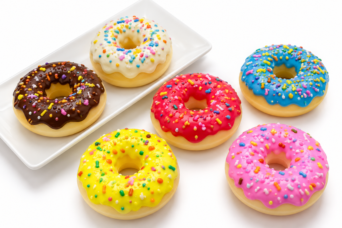 Colorful Donut Squishy Stress Toy - 1pc