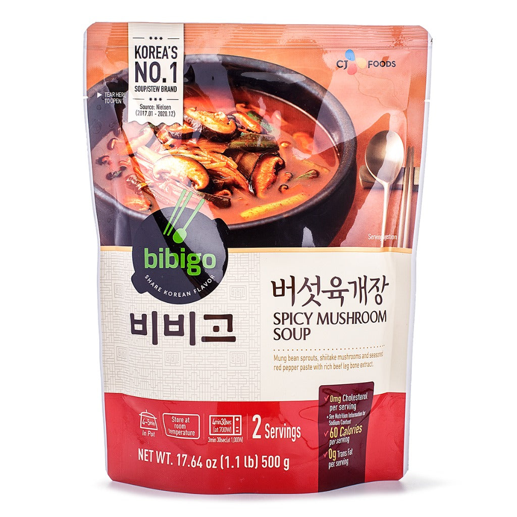 CJ BIBIGO Spicy Mushroom Soup 17.63oz (500g)