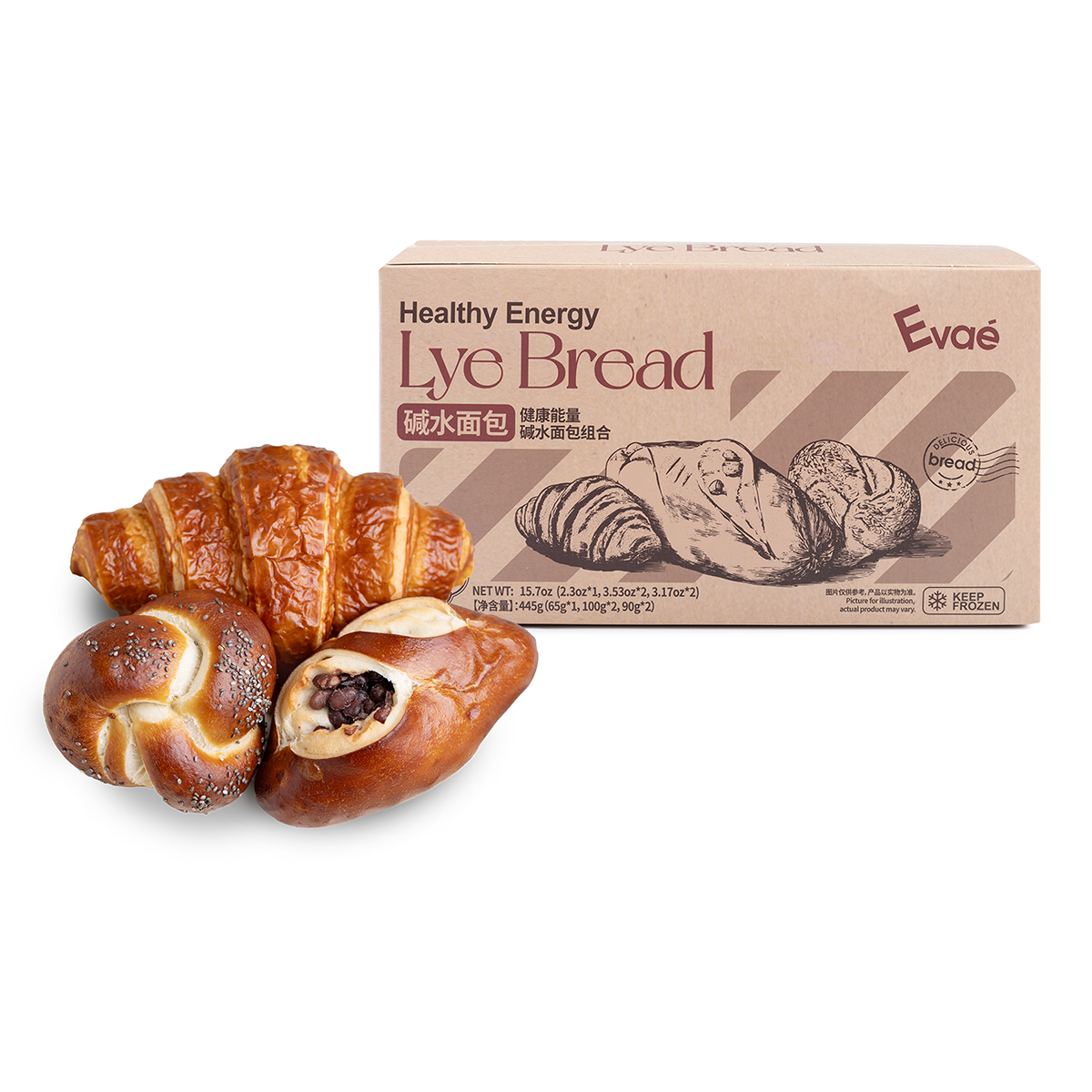 Evae Healthy Energy Lye Bread (5PC)