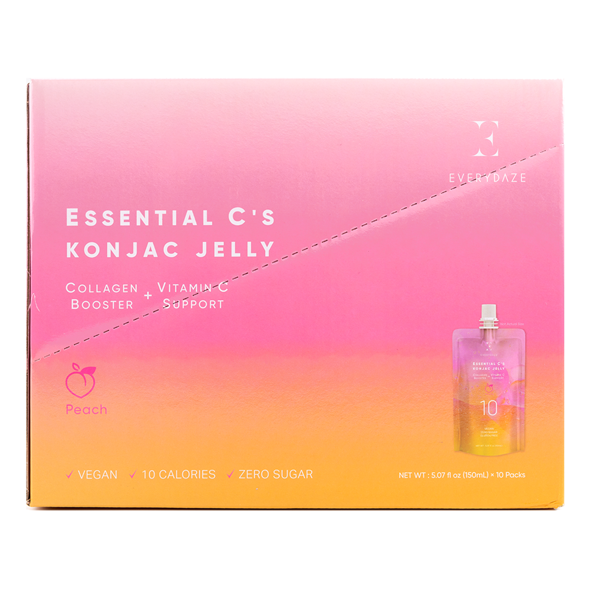 EVERYDAZE Essential C's Collagen + Vitamin C Konjac Jelly Peach Flavor - 1 Unit