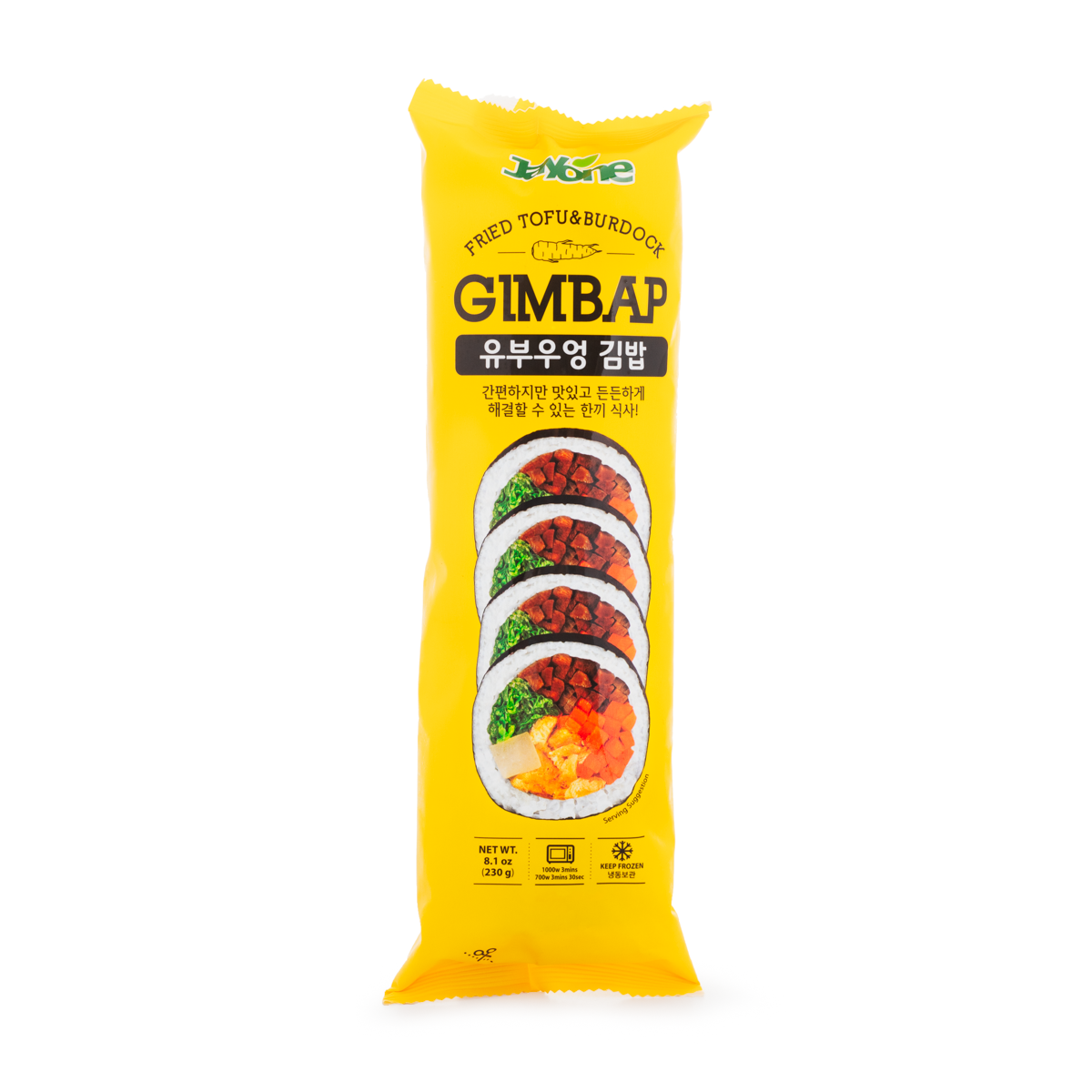 JAYONE Korean Rice Roll w/Fried Tofu & Burdock