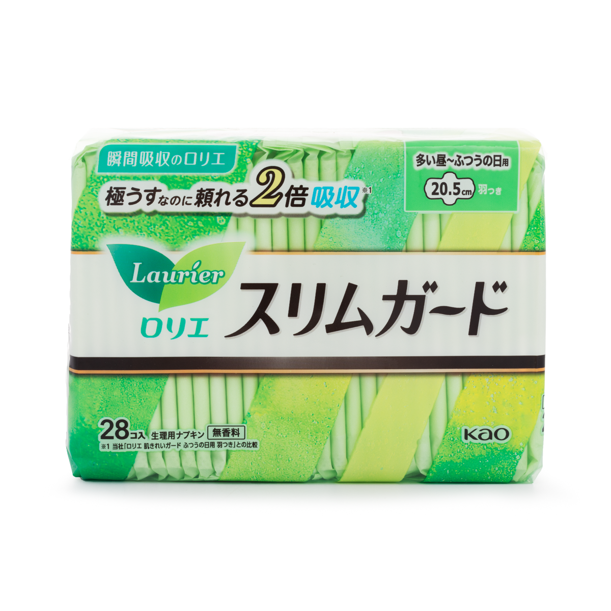 Kao Laurier Speed +Slim Guard Plenty Day Use with Wings 20.5cm 28pcs