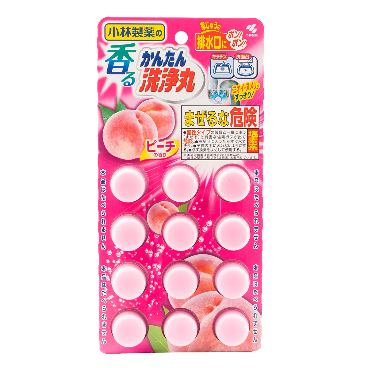 KOBAYASHI DRAIN CLEANER PEACH 12PCS