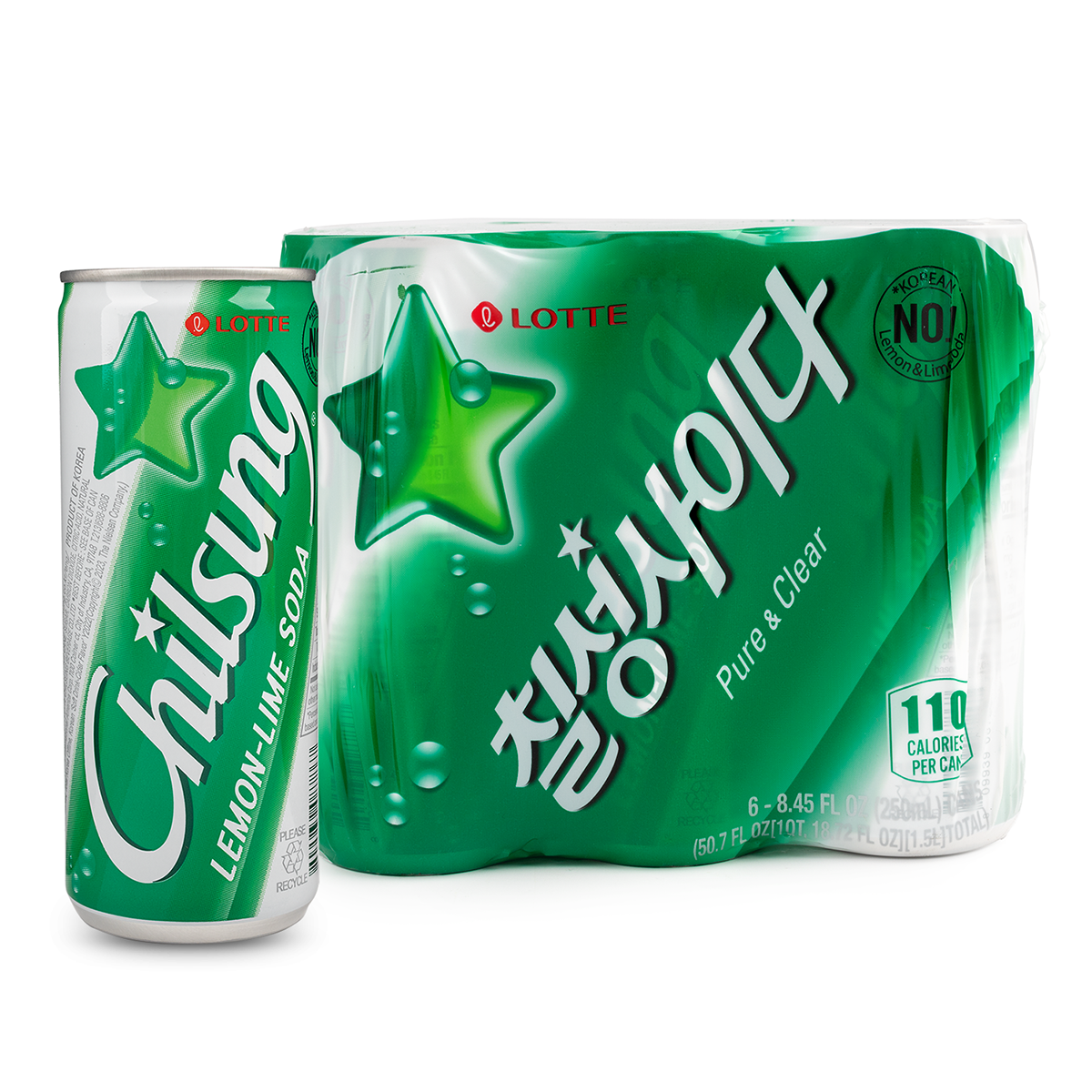LOTTE Chilsung Cider Lemon Lime Soda 250ml x 6PK