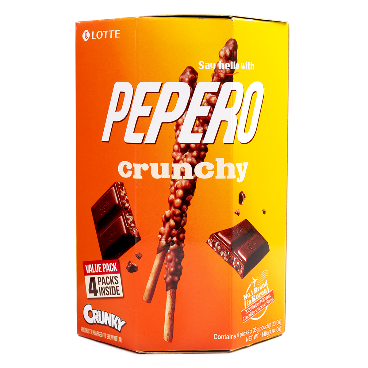 LOTTE Pepero Crunchy Value Pack (4pk)