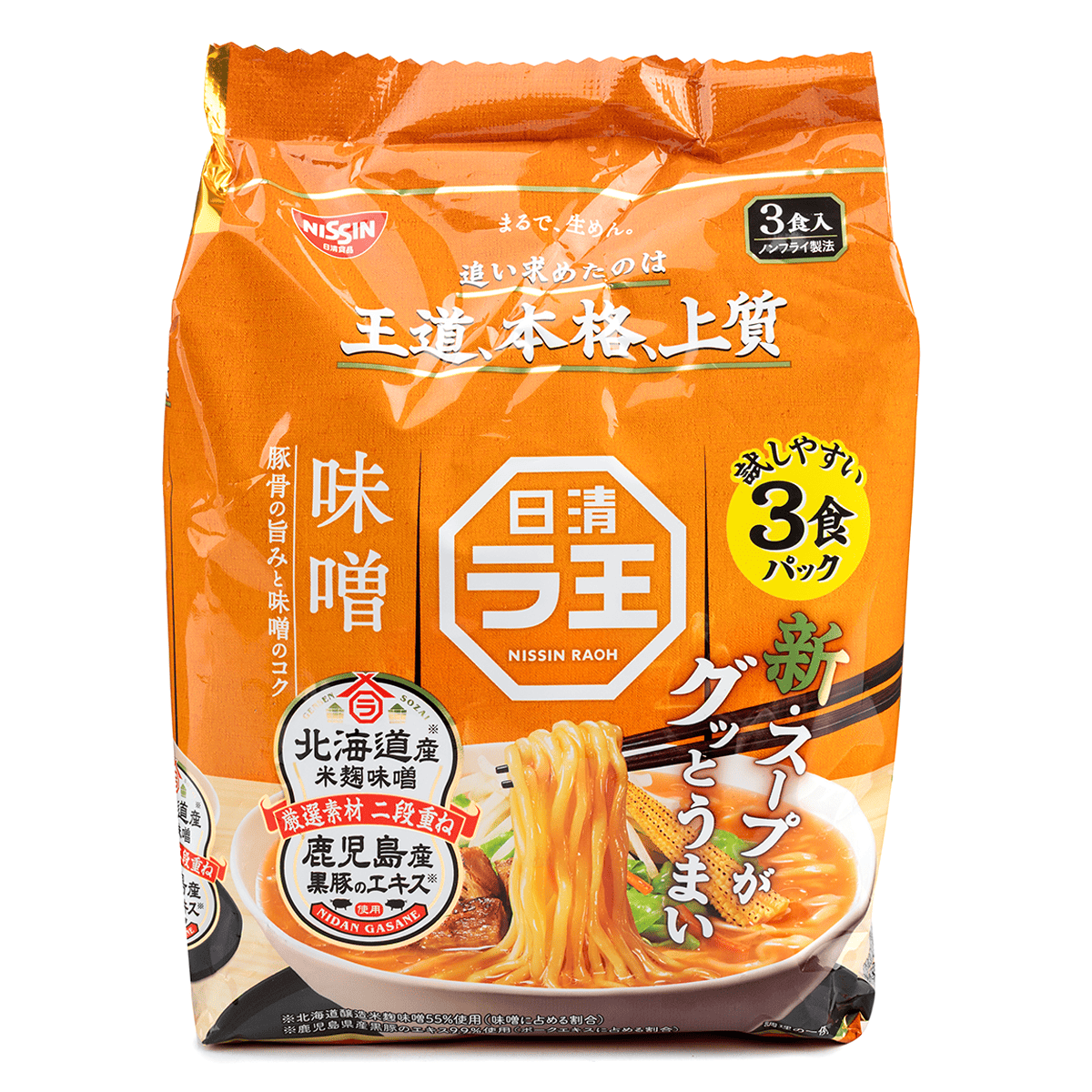 Nissin Raoh Bag Ramen Miso 3P