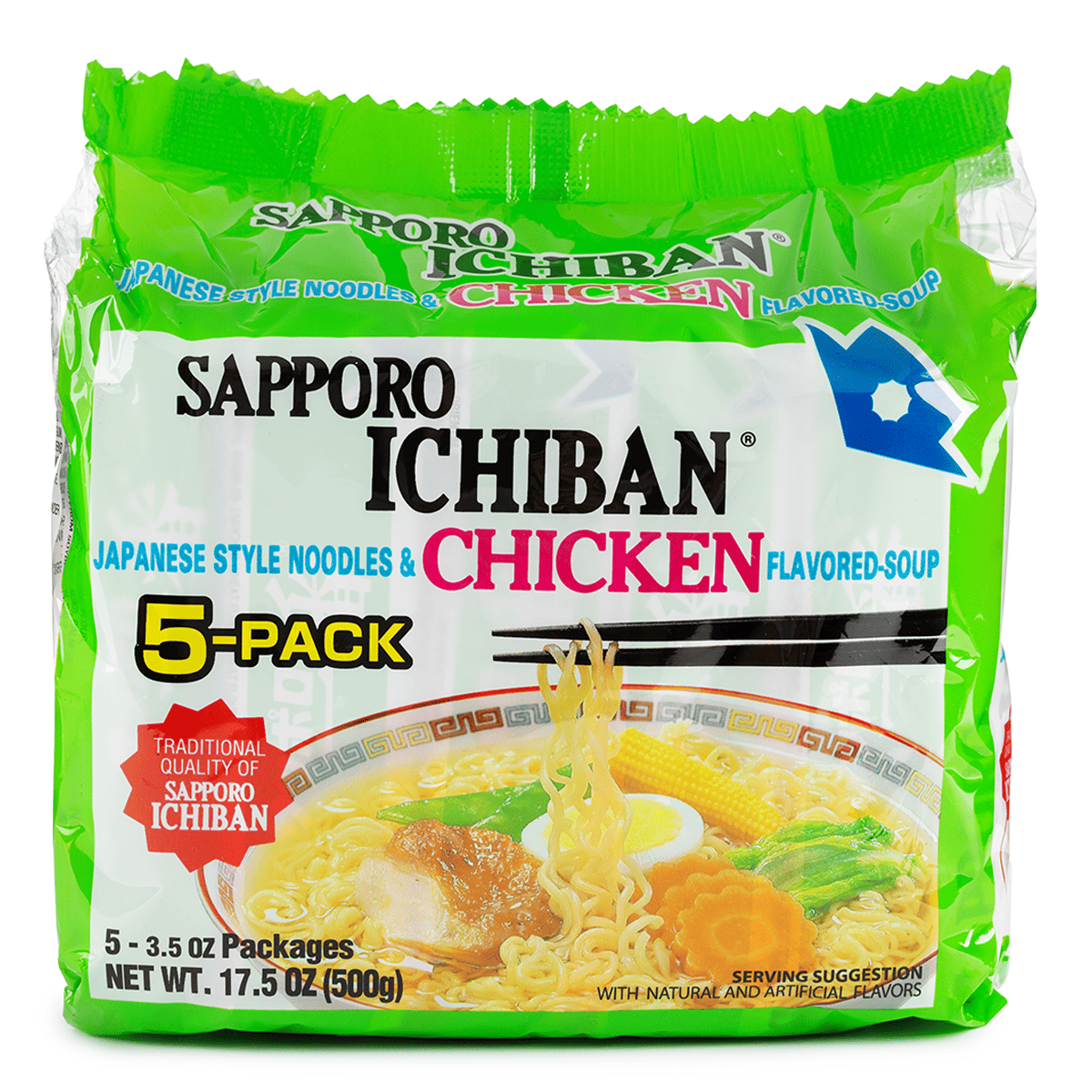 Sapporo Ichiban 5P Bag Ramen Chicken - 1 Unit
