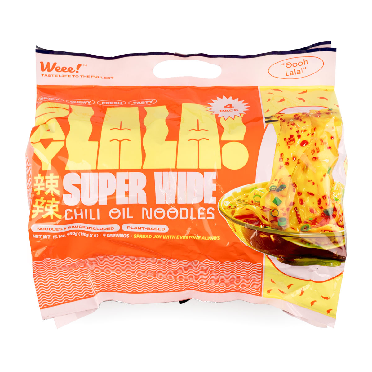 SAYLALA! Super Wide Chili Oil Noodles 440 g