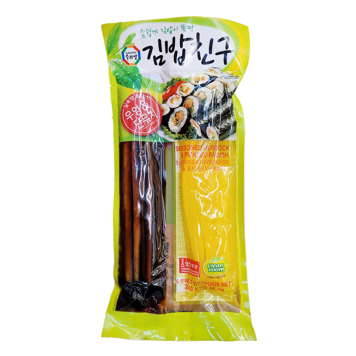 SURASANG Seasoned Burdock & Pickled Radish 8.46 oz
