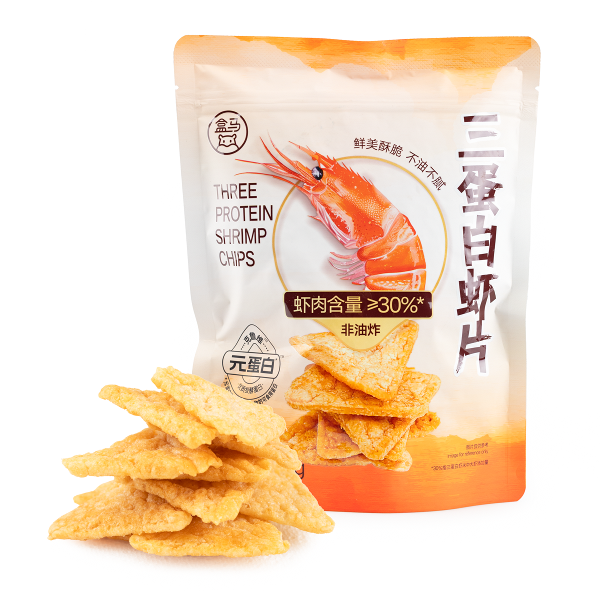 Three protein shrimp chips 108g