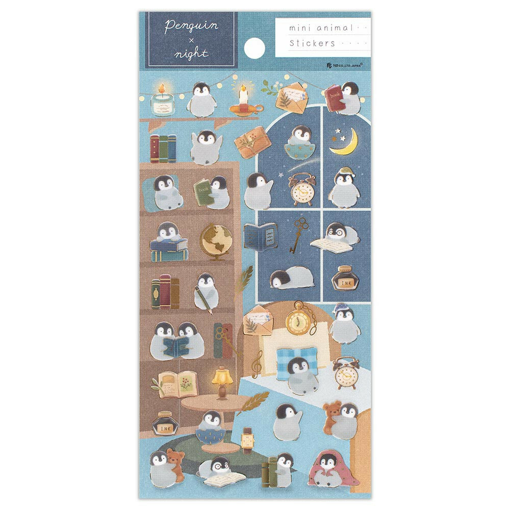 Large transparent sticker of a cool penguin
