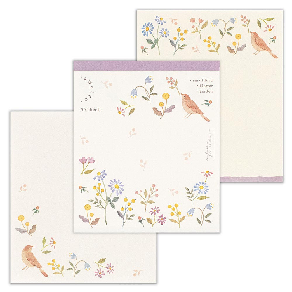 Memo book made in Japan, waving flowers