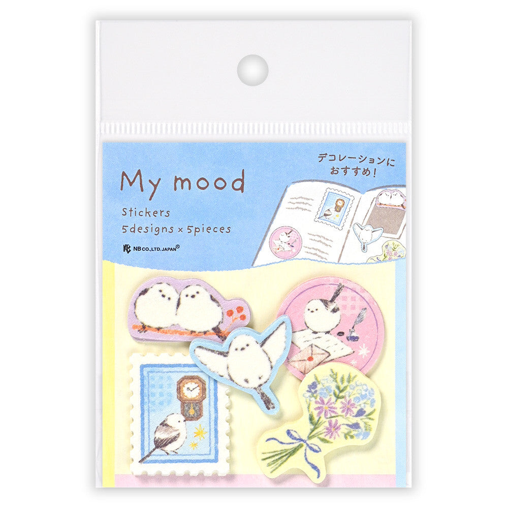 Scrapbook decorations stickers, My mood (blue)