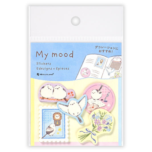 Scrapbook decorations stickers, My mood (blue)