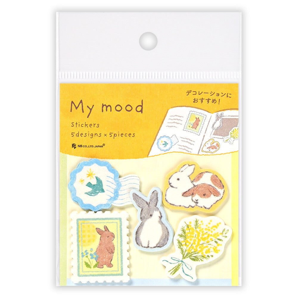 Scrapbook decorations stickers, My mood (yellow)