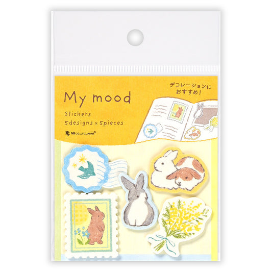 Scrapbook decorations stickers, My mood (yellow)