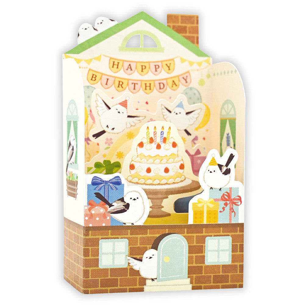 Decorative 3D card Birthday Rabbit House
