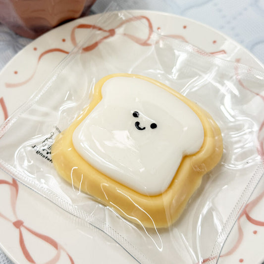 Smiling Toast Squishy Toy