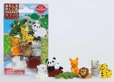 IWAKO SAFARI ANIMAL Eraser