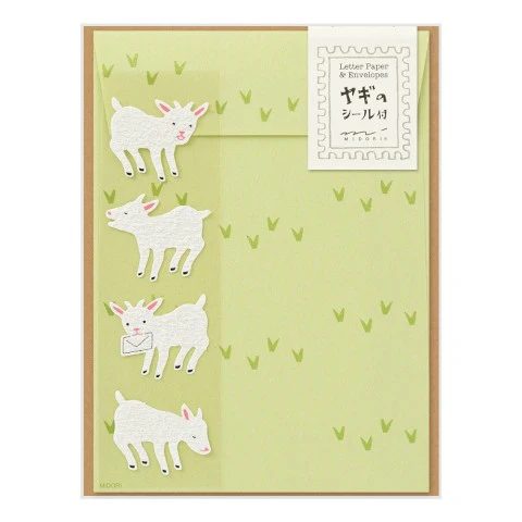 MIDORI | Animal Motif | Stationery Paper | Goat