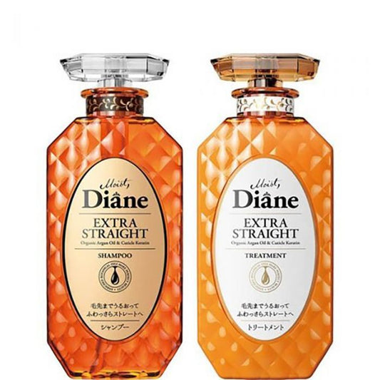 Diane Perfect Beauty Extra Straight Set Shampoo & Treatment Floral & Berry Scent 450ml x 2
