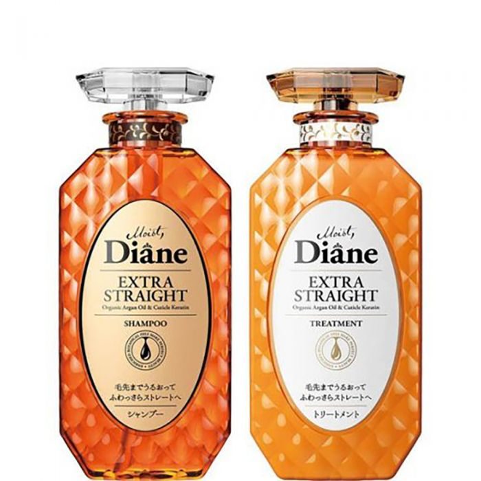 Diane Perfect Beauty Extra Straight Set Shampoo & Treatment Floral & Berry Scent 450ml x 2