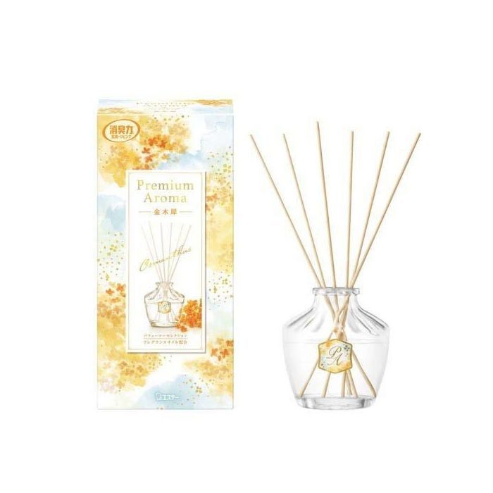 S.T.CORPORATION Deodorizing Power Premium Aroma Indoor Fragrance Diffuser Bottle Set (Golden Mignonette/Osmanthus Fragrance) 65ml