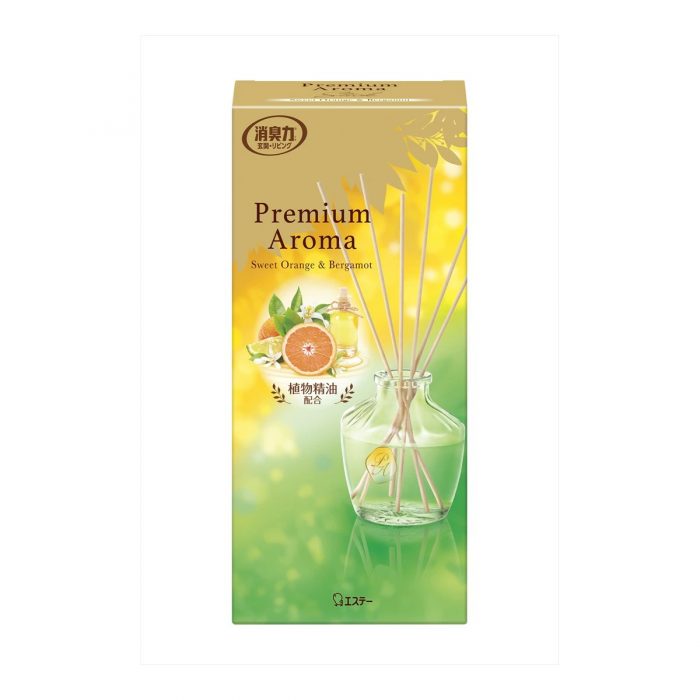 S.T.CORPORATION Premium Aroma Room Fragrance Diffuser Stick Set (Sweet Orange and Bergamot) 65ml