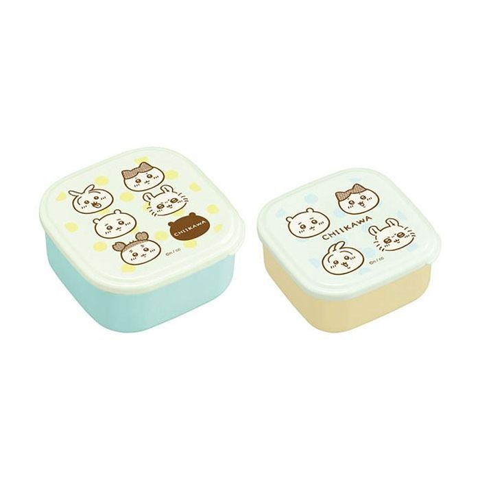 OSK x CHIIKAWA Nestable Antibacterial Plastic Food Storage Container Set (2 Pieces)