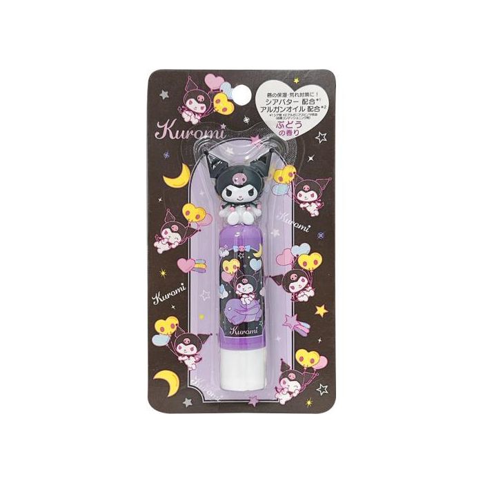 PIERAS x Sanrio Kuromi Sitting Doll-Shaped Moisturizing Lip Balm (Grape Scent) 3.5g