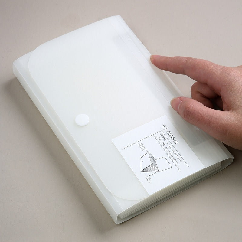A6 Mini Size Multi-Layer File Folder-Clear