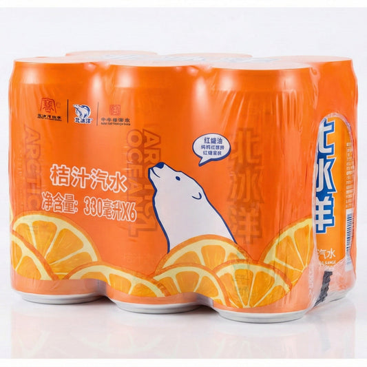 ARCTIC OCEAN Orange Flavored Soda 330ml*6