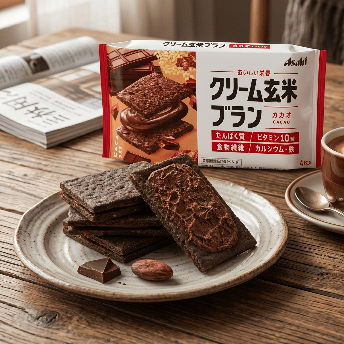 Asahi Cream Genmai Blanc Cacao