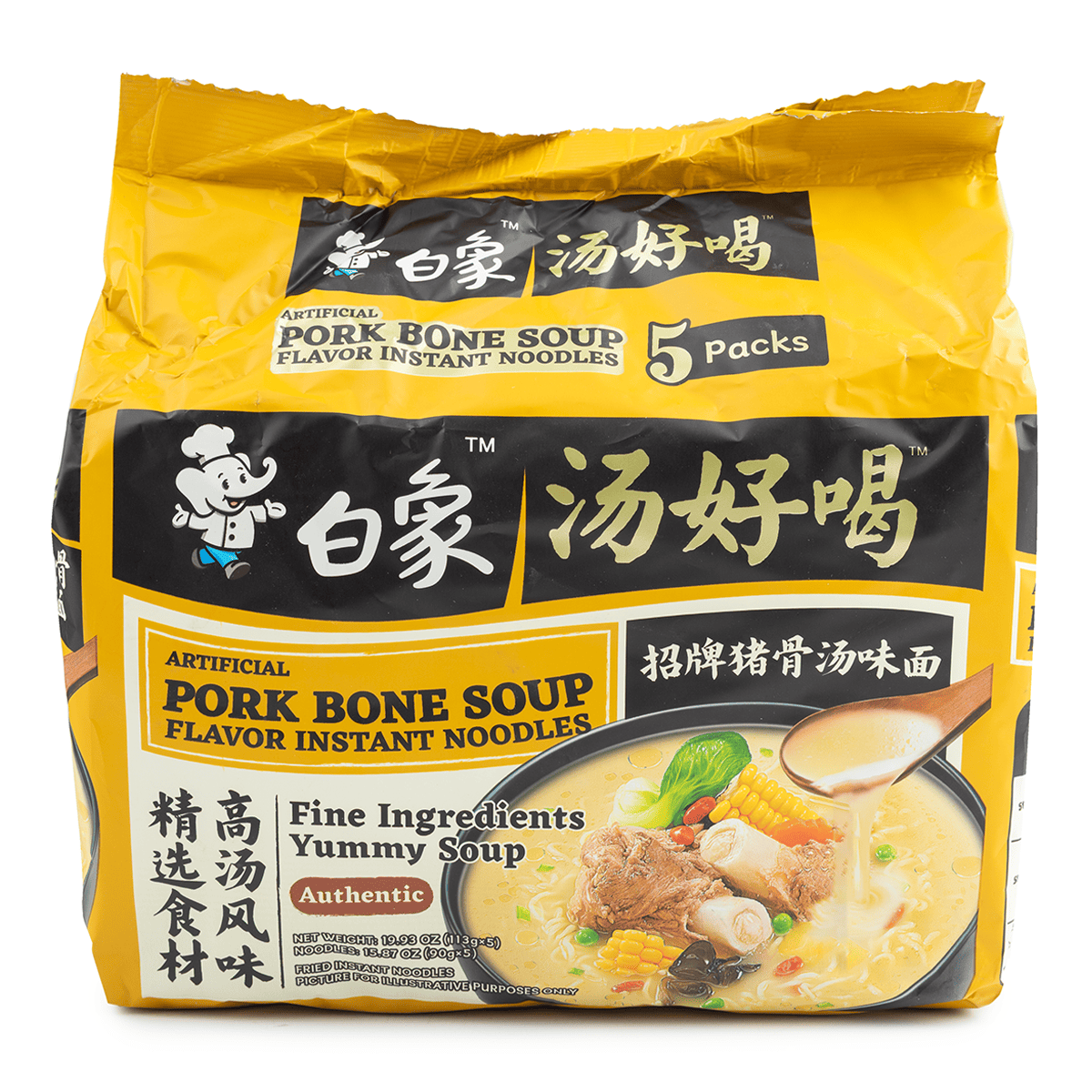 [BaiXiang] Instant Noodle (Pork Bone Soup) 113g x 5ct - 1 Unit