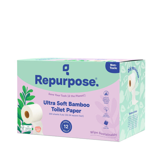 Bamboo Toilet Paper 3ply 300 sheets, 12pk