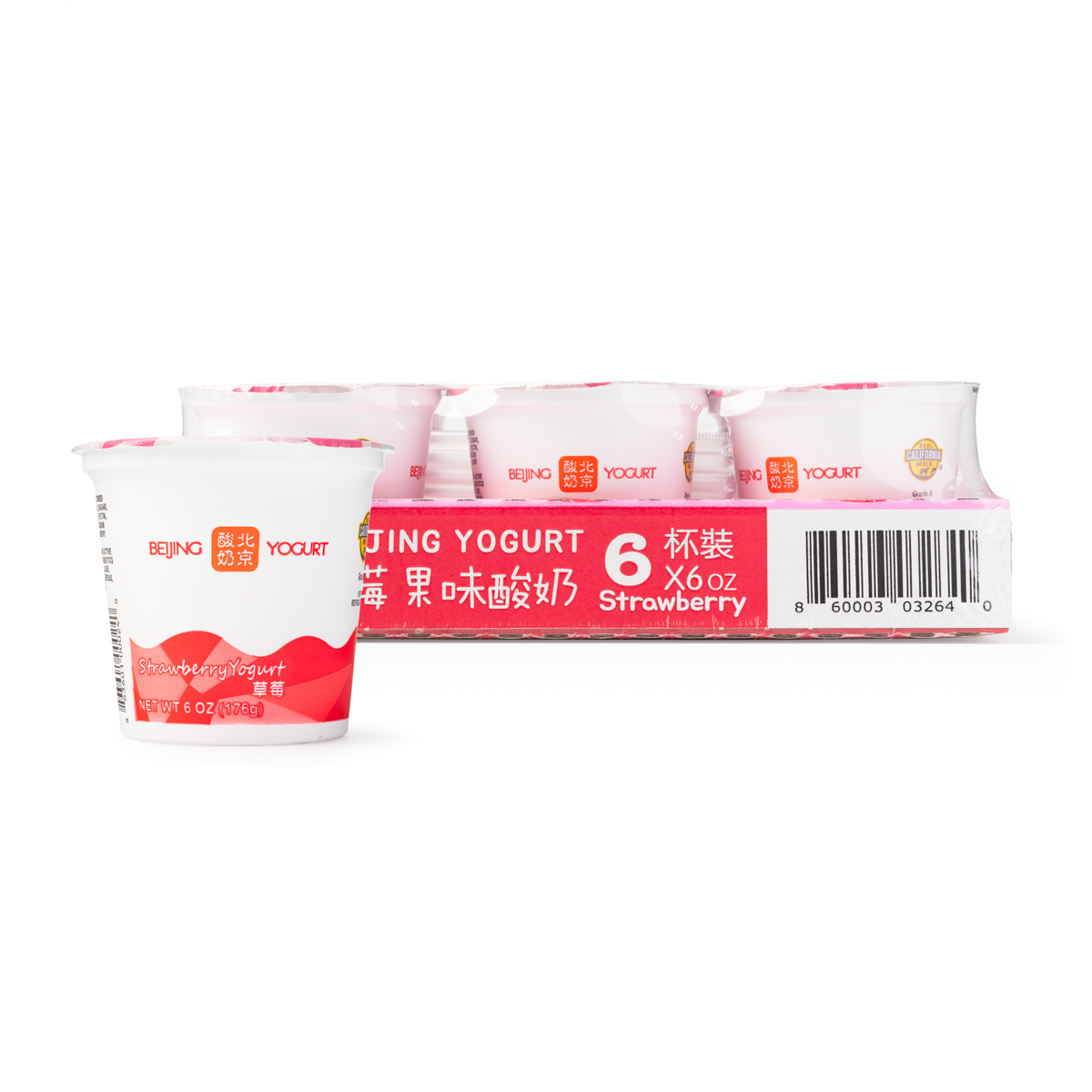 Beijing Yogurt Strawberry Flavor 6 cups
