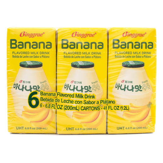 [Binggrae] Banana Flavored Milk Drink 200ml x 6ct