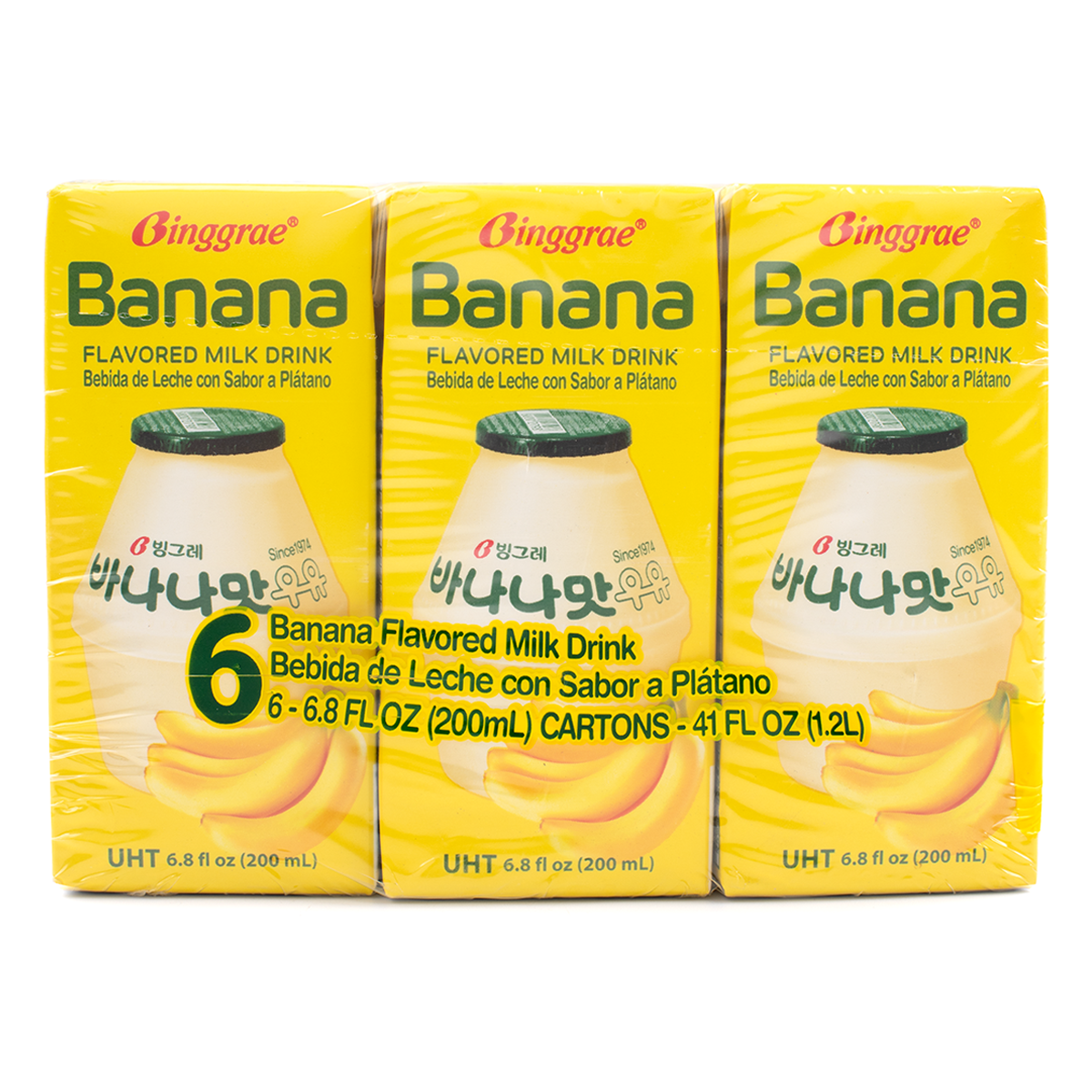 [Binggrae] Banana Flavored Milk Drink 200ml x 6ct