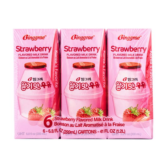 [Binggrae] Strawberry Milk 200ml x 6ct