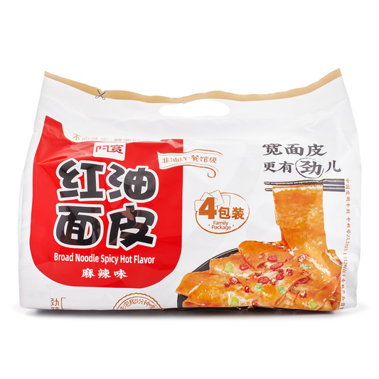 [BJ] A Kaun Broad Noodles (Spicy Chili Oil) 440g x 1bag