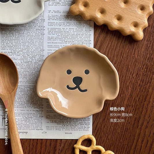 Brown Dog Sauce Dish Dipping Bowl 3"