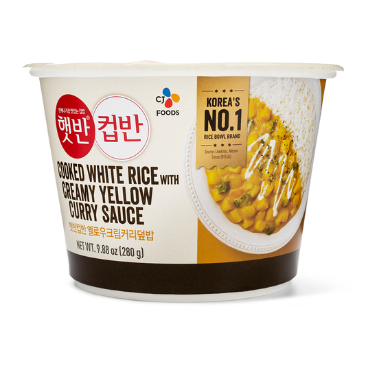 CJ Cooked White Rice With Creamy Yellow Curry