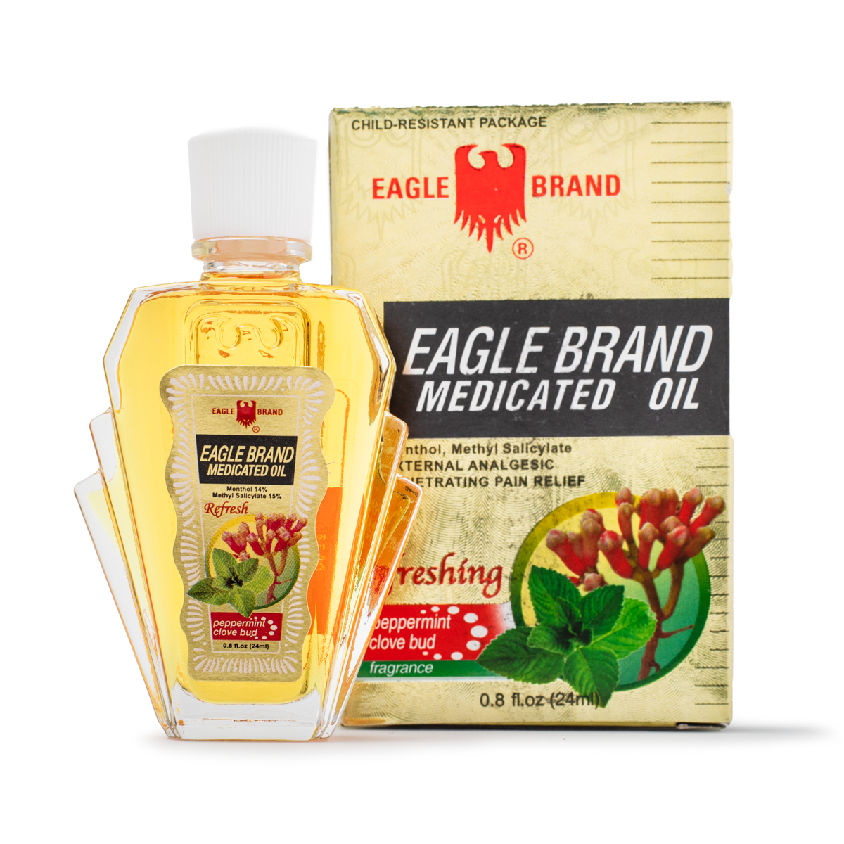 Eagle Brand Medicated Oil Peppermint Clove Bud Fragrance
