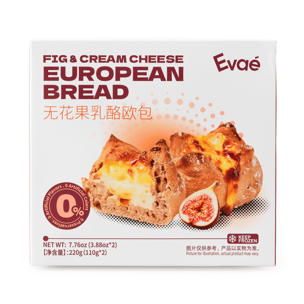 Evae Fig & Cream Cheese European Bread 2PC