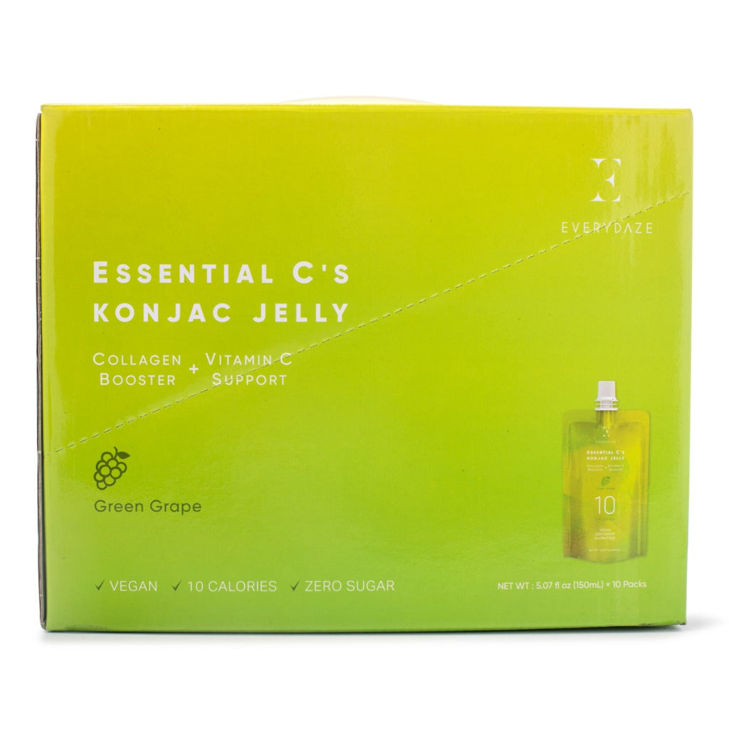 EVERYDAZE Essential C's Collagen + Vitamin C Konjac Jelly Green Grape Flavor 10 pks