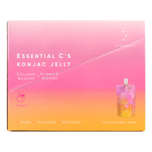 EVERYDAZE Essential C's Collagen + Vitamin C Konjac Jelly Peach Flavor 10 pks