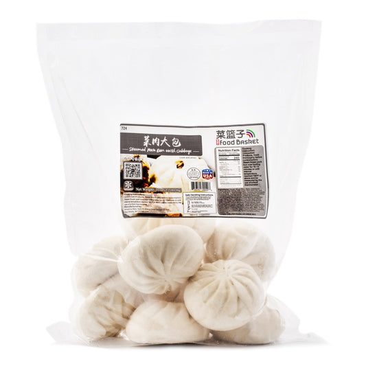 Food Basket Steamed Pork Bun with Cabbage, Frozen 10pc