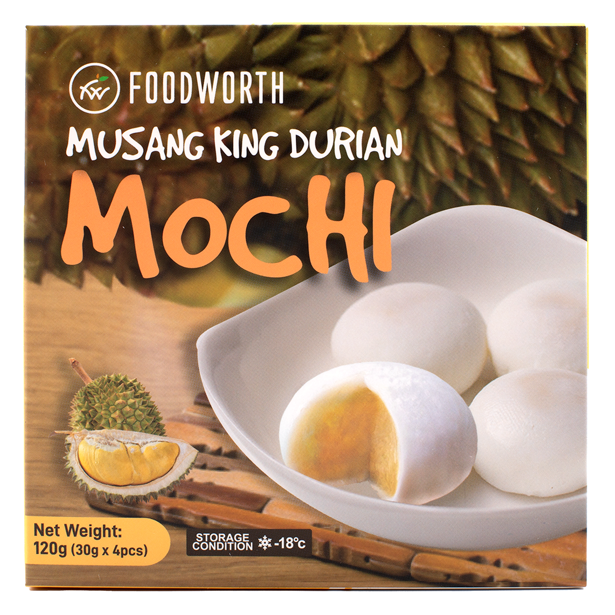 FOODWORTH Musang King Durian Mochi 4PC